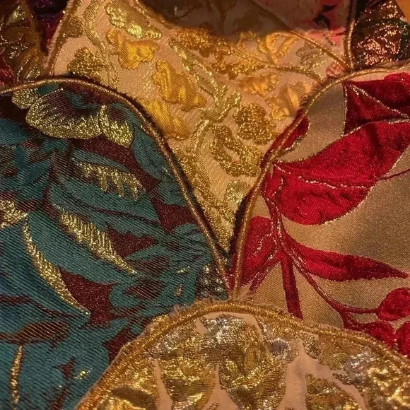 DOLCE & GABBANA JACQUARD PATCHWORK A-LINE MINI SKIRT 38 XS 2 0 MULTICOLOR $1490 - Picture 15 of 16